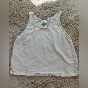 Jungmaven Washed White Cropped Tank XS